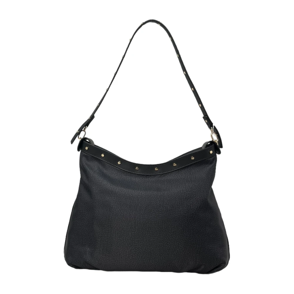 Borbonese Hobo Schoudertas Medium Black Dames