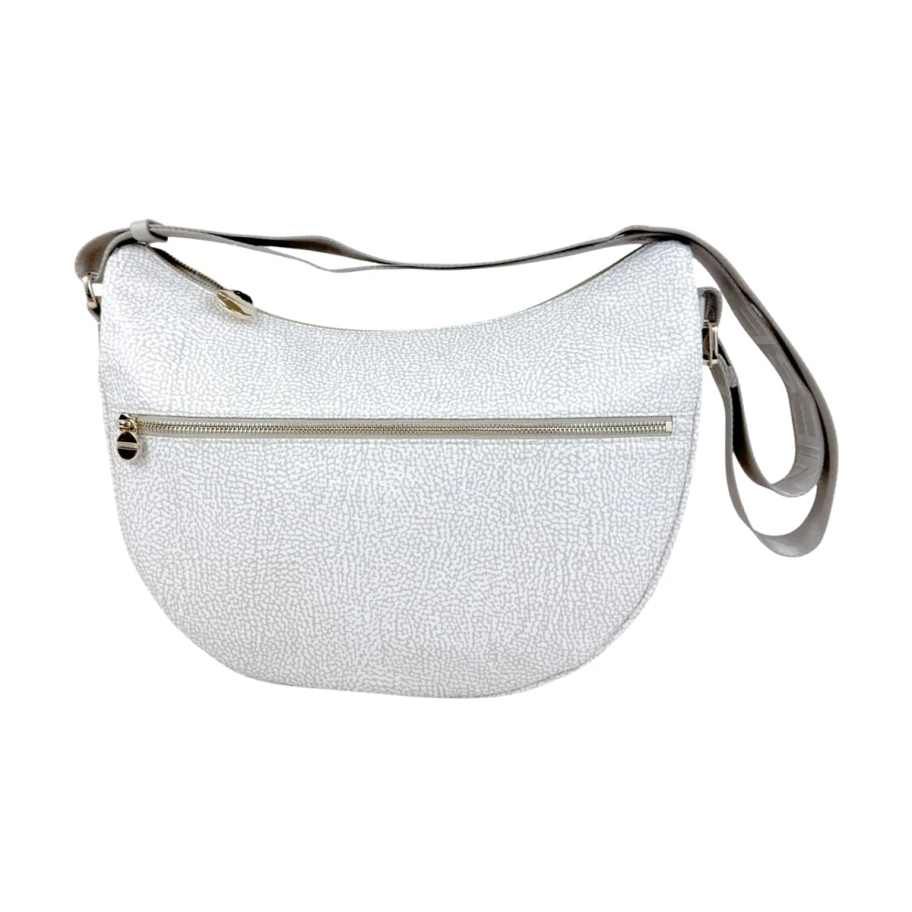 Borbonese Women's White Luna Bag Middle - Shoulder Bags - One Size - Bags