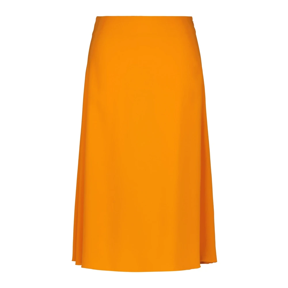 Liviana Conti A-Linje Midi Kjol Elegant Italiensk Design Orange, Dam