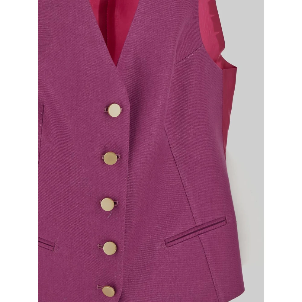 Tagliatore Suit Vests Pink Dames