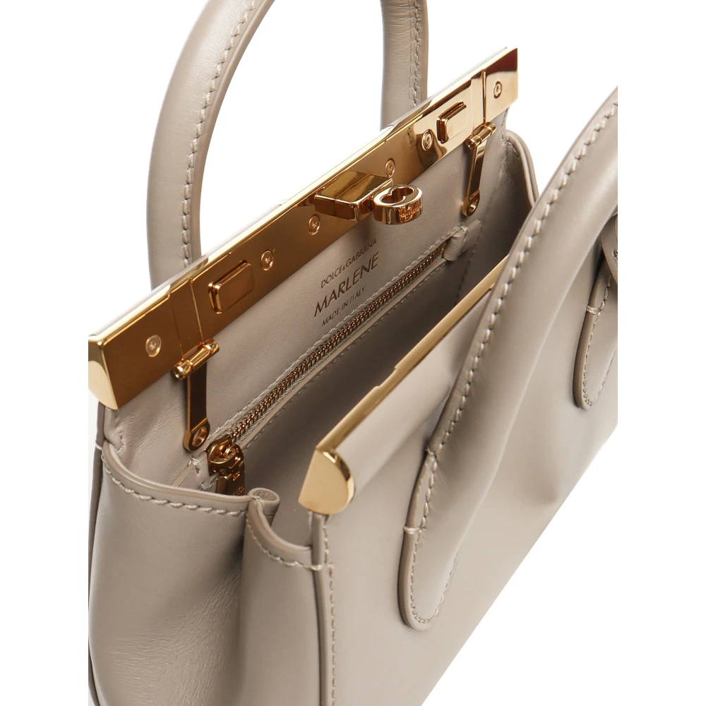 Dolce & Gabbana Marlene Beige Leren Tas Beige Dames