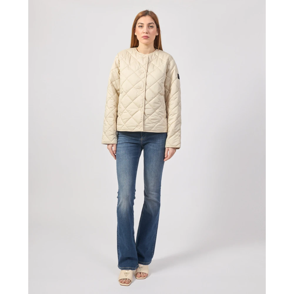 Ecoalf Beige Waterafstotende Jas Musa Beige Dames