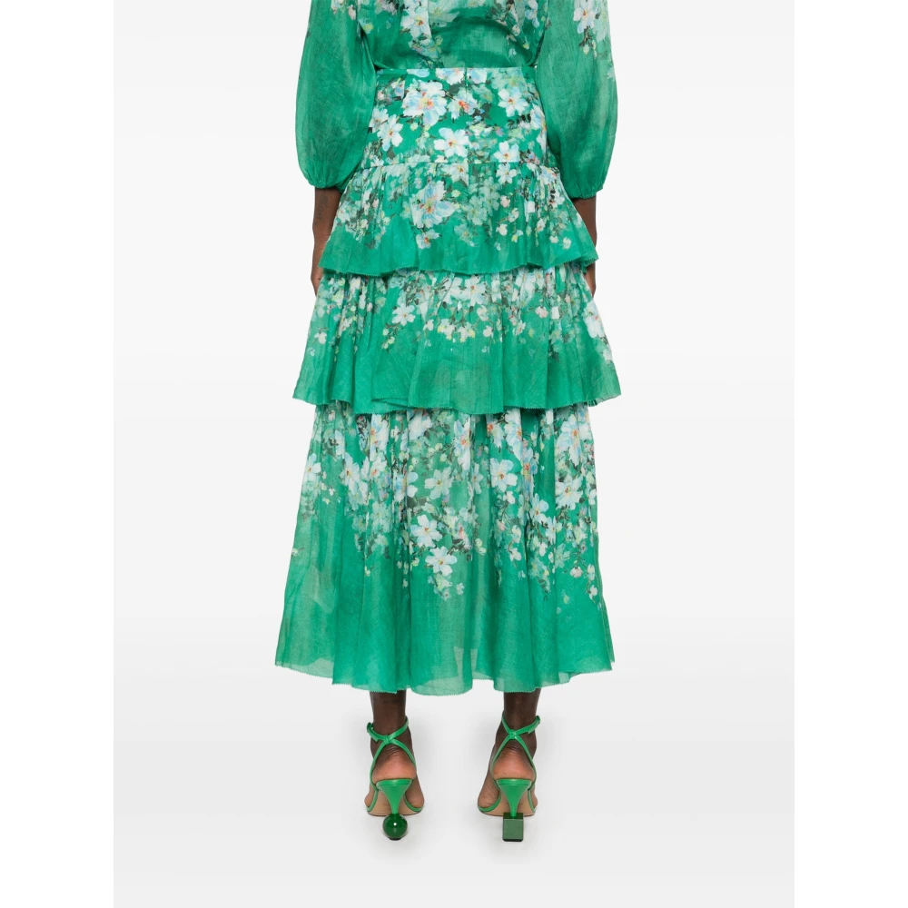 Zimmermann Groene Geplooide Rok Green Dames