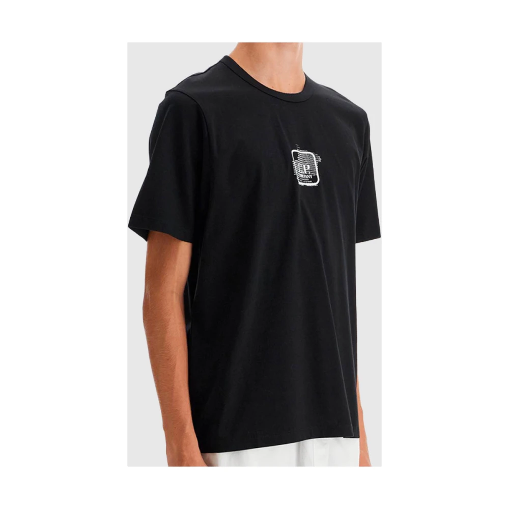 C.P. Company Zwart Katoenen T-Shirt Regular Fit Black Heren