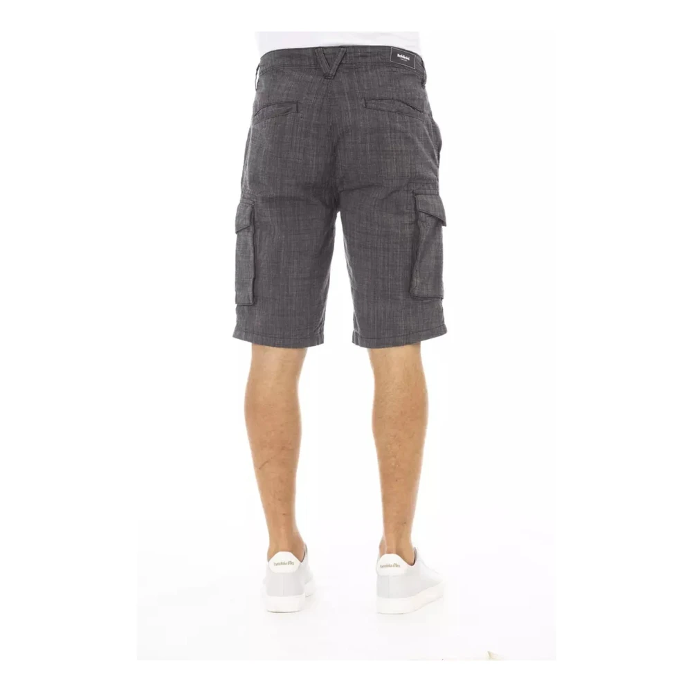 Baldinini Zwarte Cargo Shorts met Ritssluiting Black Heren