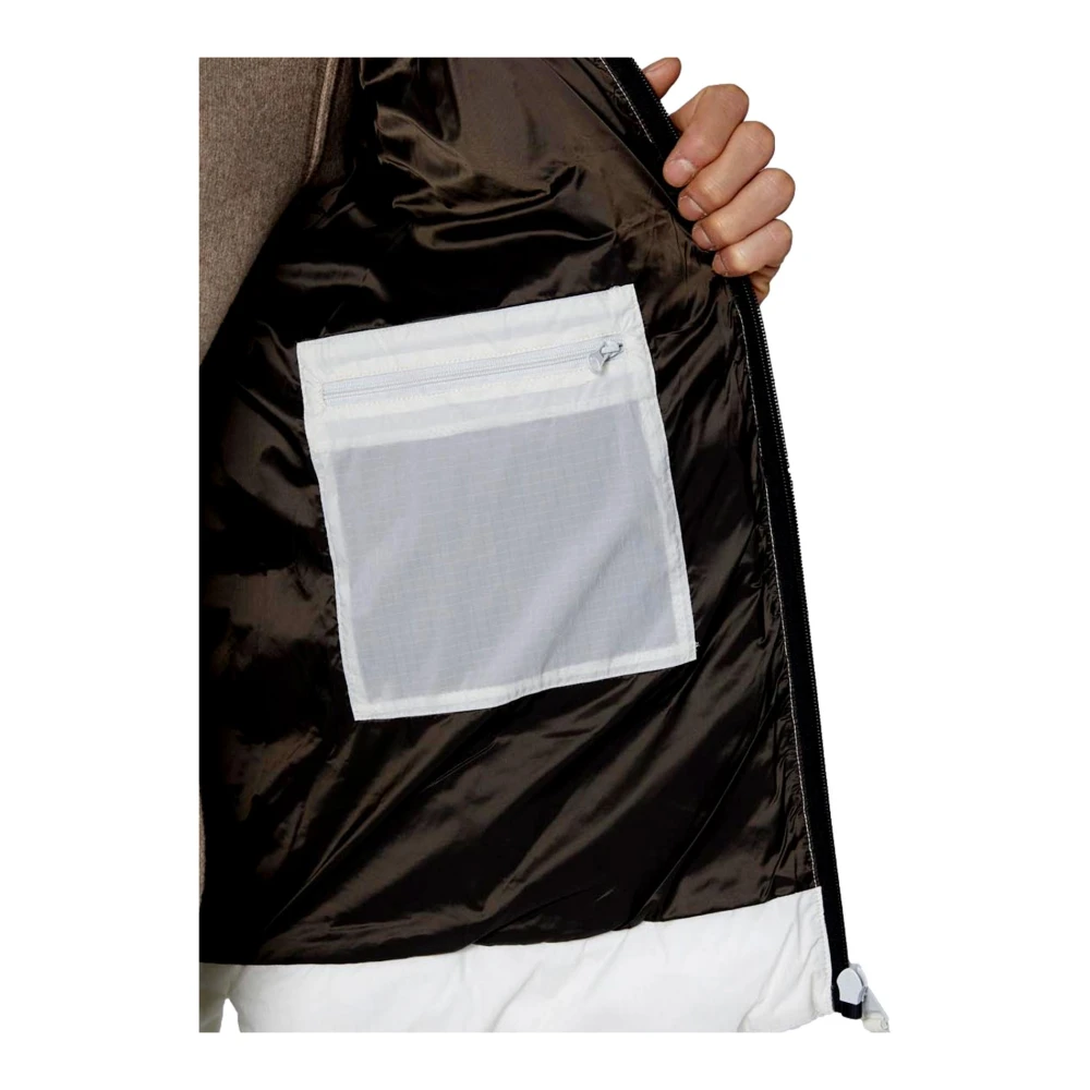 aeronautica militare Gewatteerde capuchonjas wit ripstop White Heren