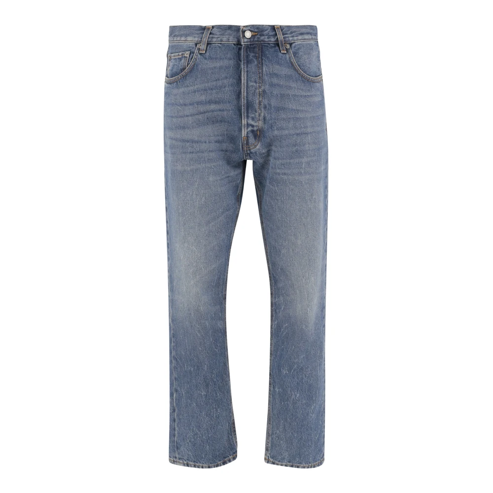 Haikure Men's Blue Straight Fit Jeans, W33, Classic Cotton Denim Jeans