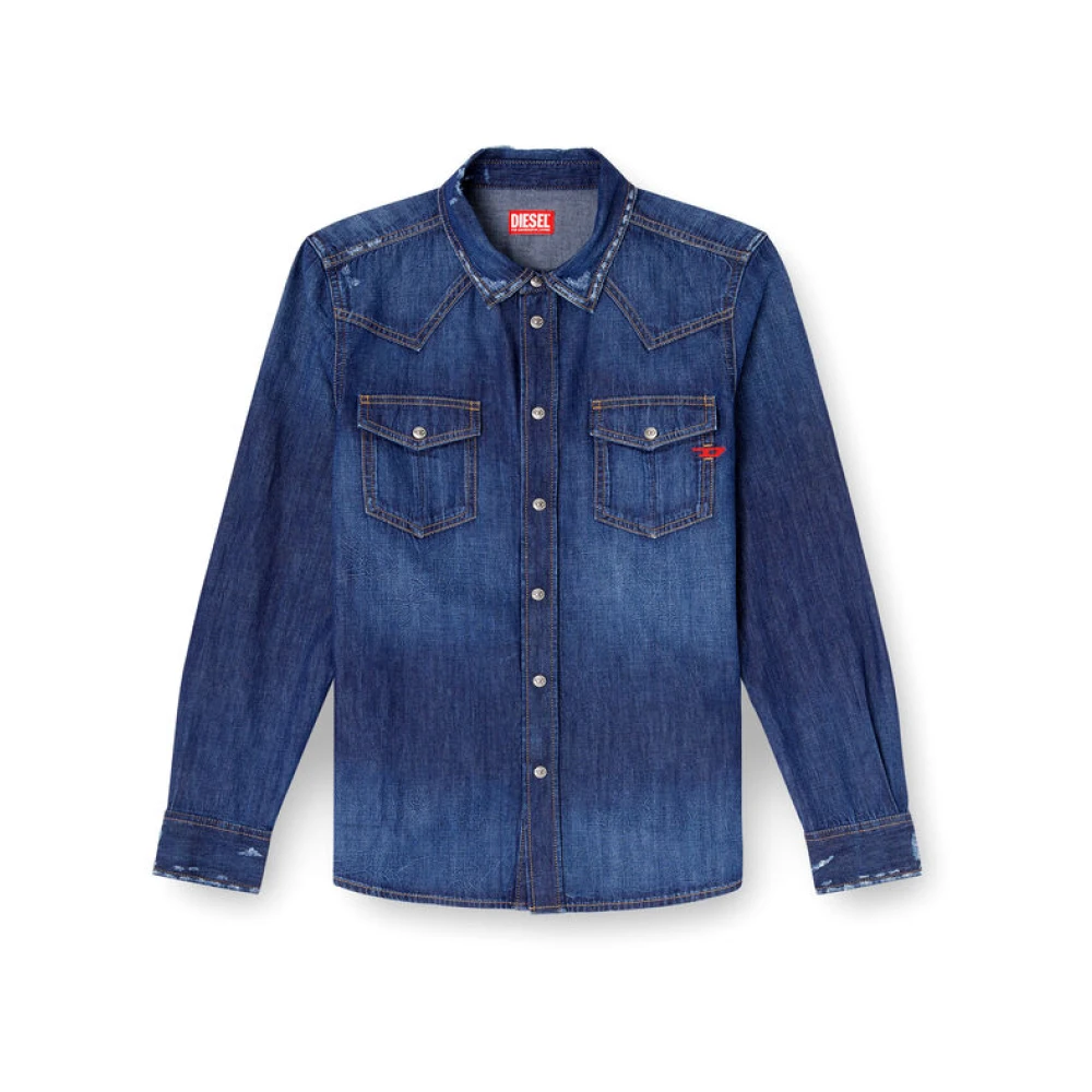 Diesel Herren Blau Shirts, Mgröße: