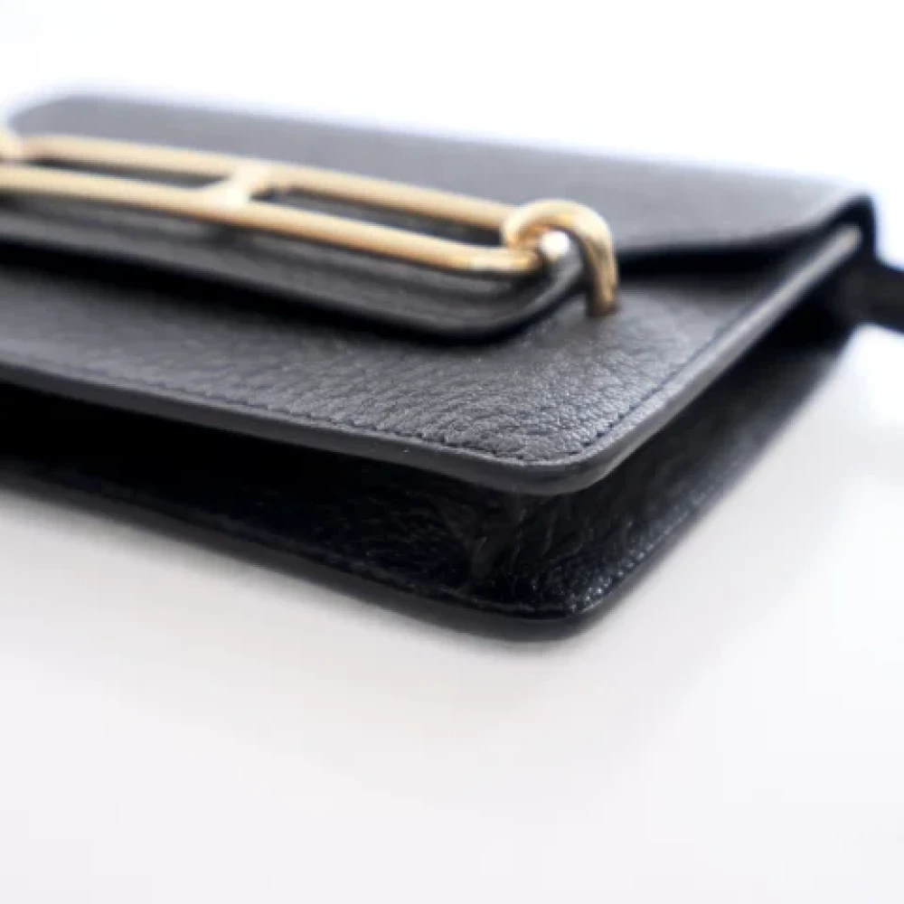 Hermès Vintage Pre-owned Leather wallets Black Dames