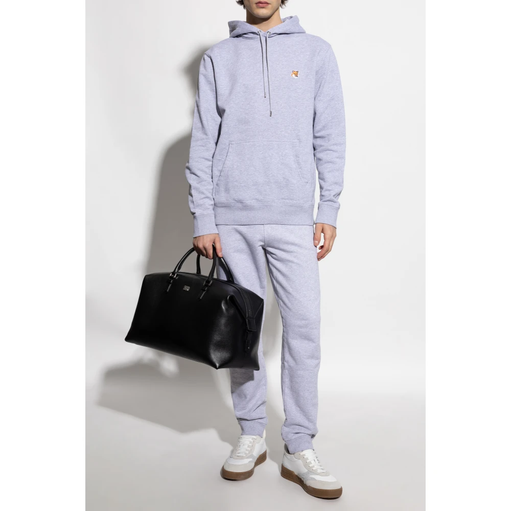 Maison Kitsuné Sweatpants met logo Gray Heren