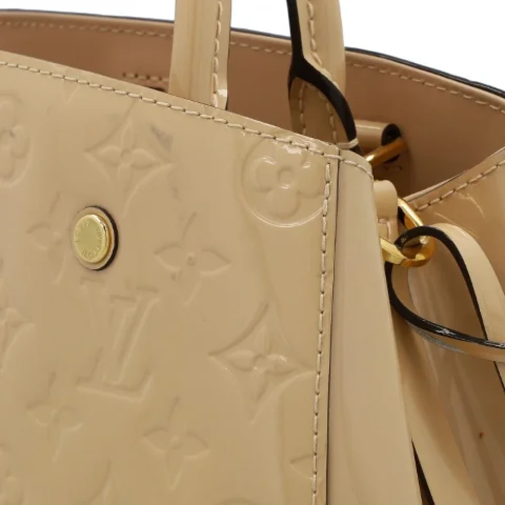 Louis Vuitton Vintage Pre-owned Leather handbags Beige Dames