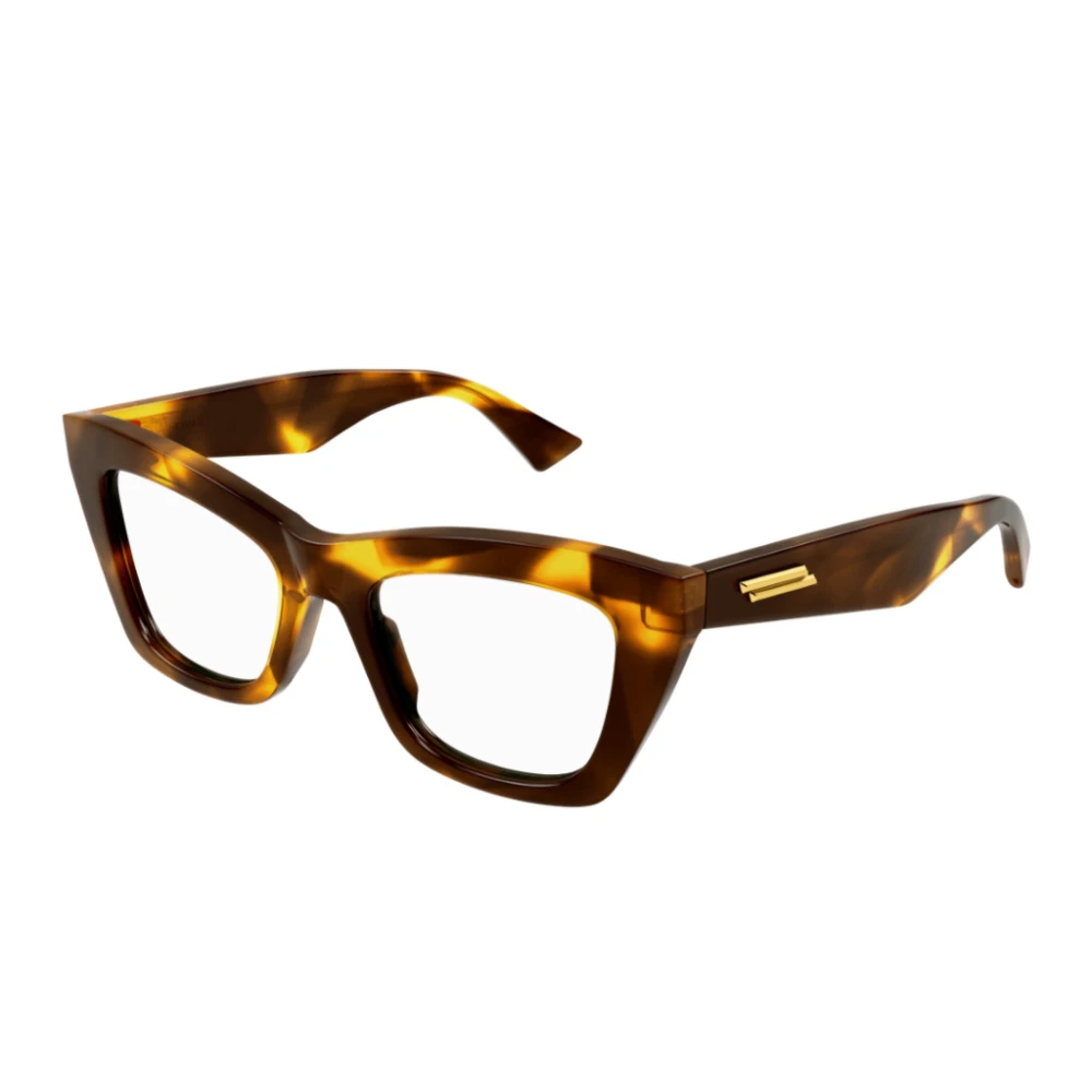 Bottega Veneta Cat-eye acetatglasögon med metallränder Multicolor, Unisex