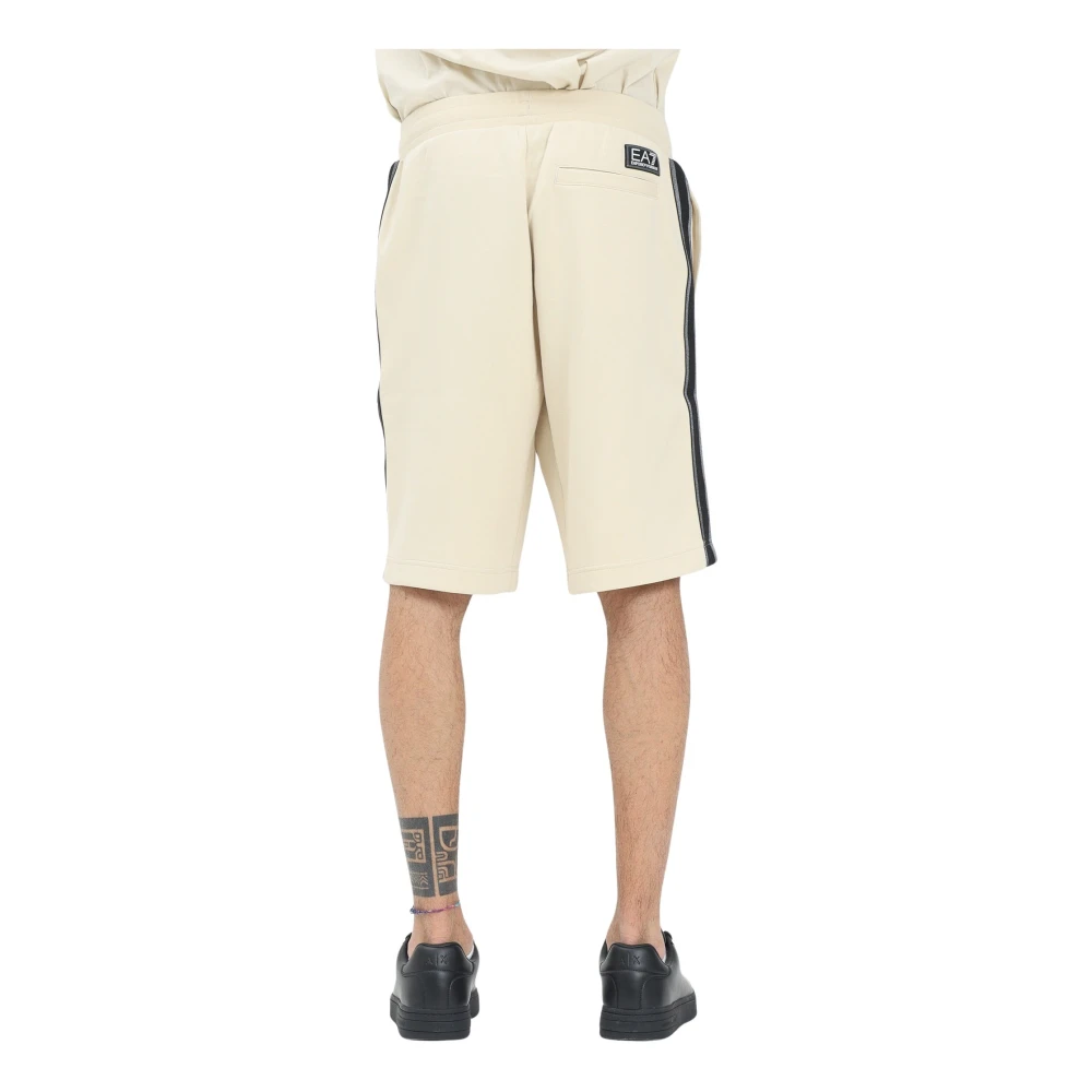 Emporio Armani EA7 Beige Sporty Casual Shorts Beige Heren