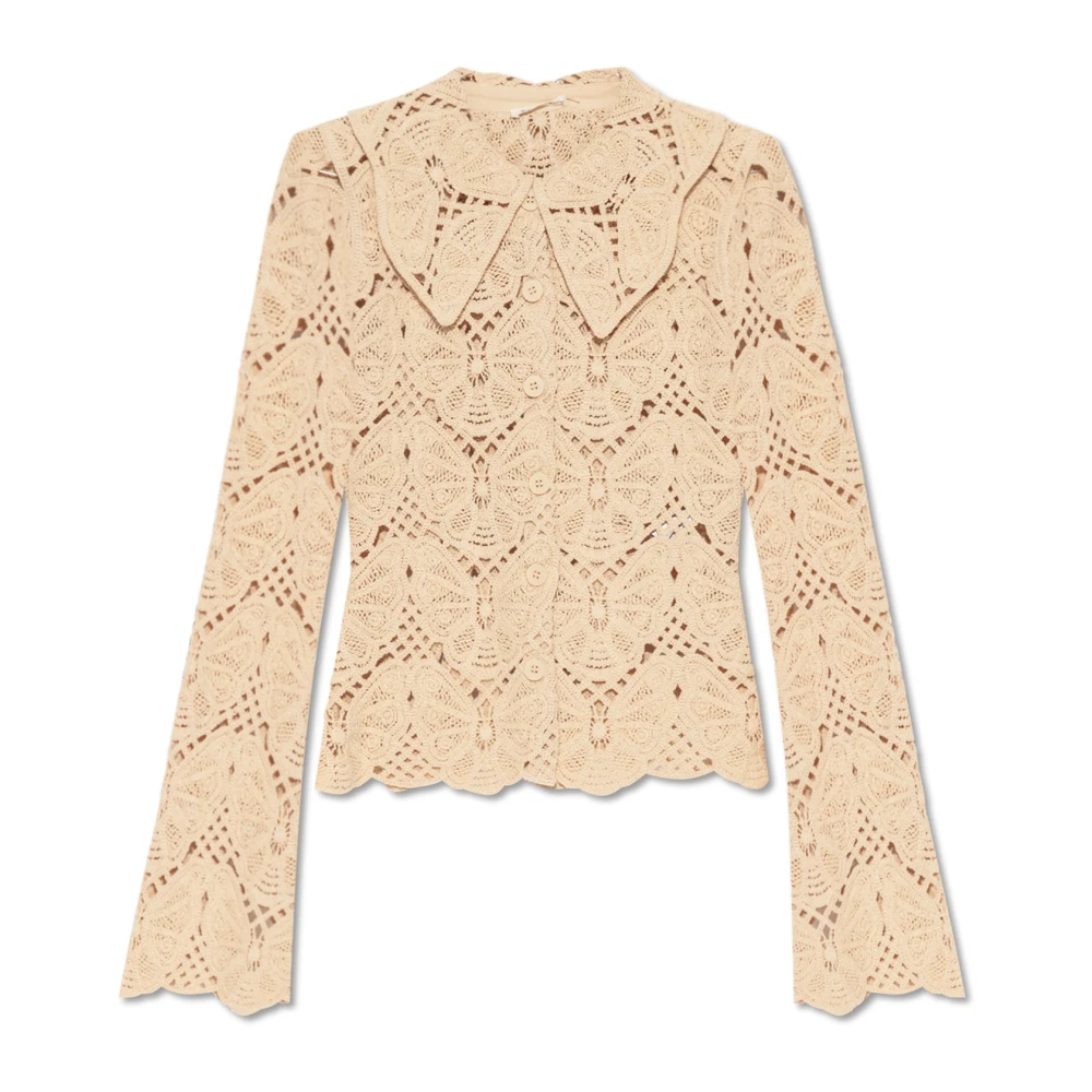 By Malene Birger Gehaakte shirt Gwenevere By Herenne Birger Beige Dames