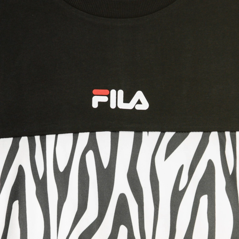 Fila Heren Tee Zwart Rood Wit Stijlvol Shirt Multicolor Heren
