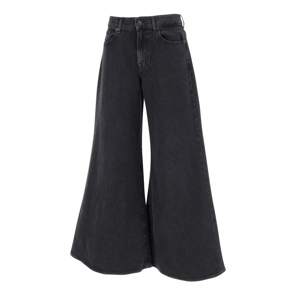 7 For All Mankind Zwarte Jeans Verhoog Stijl Moderne Vrouw Black Dames