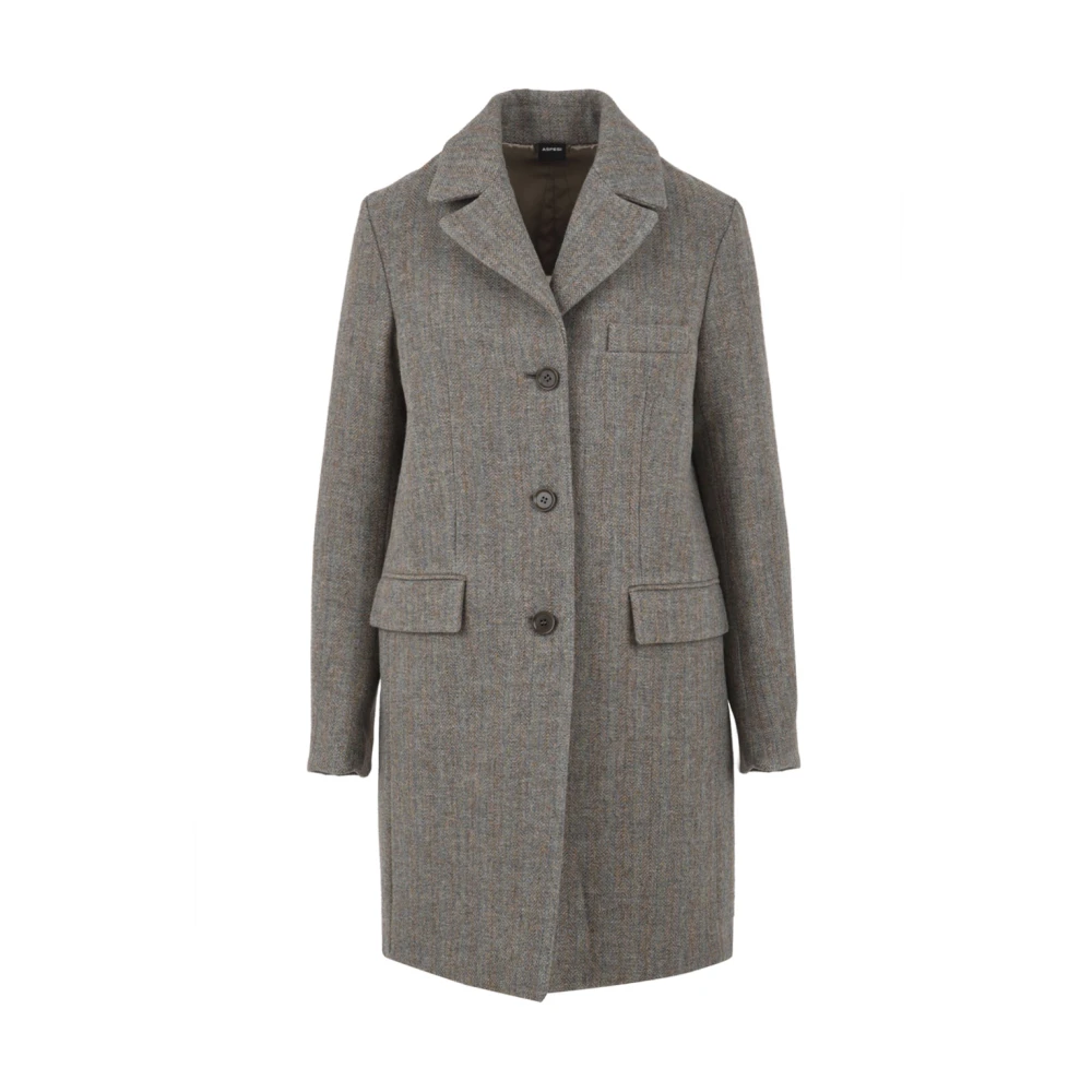 Aspesi Enkelrijige jas Gray Dames