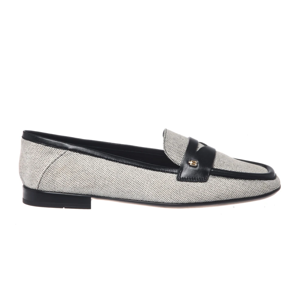 Baldinini Women's Beige Loafers, 5 Uk, Canvas Loafer