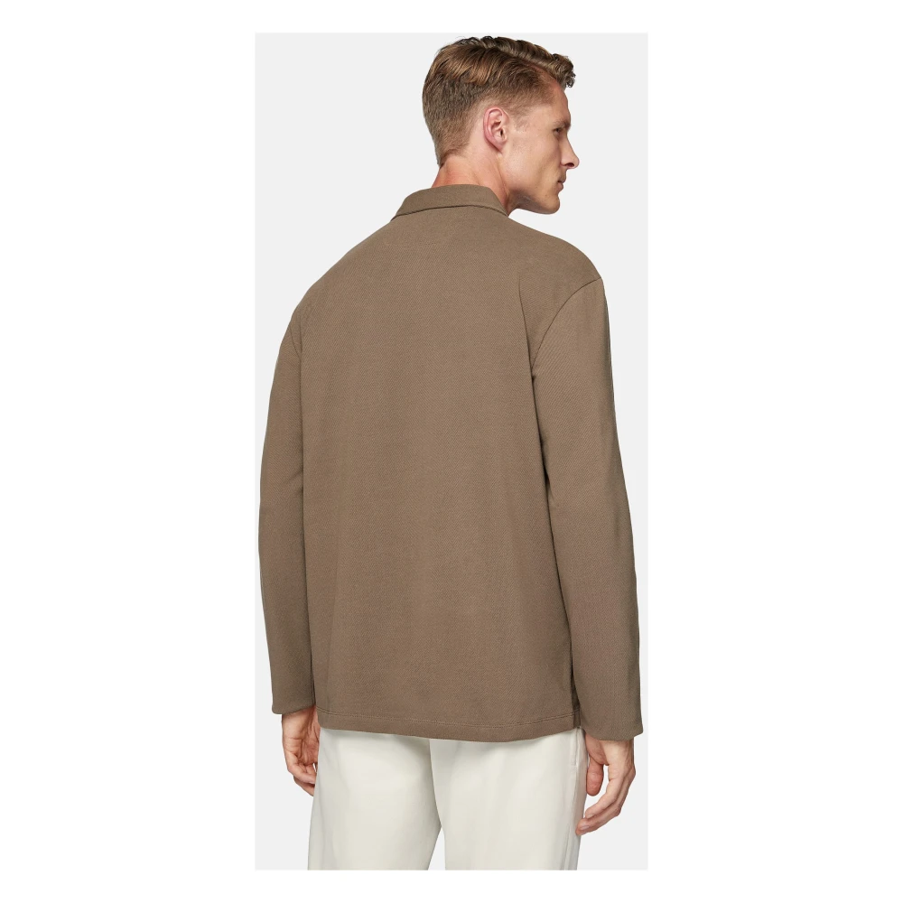 Boggi Milano Poloshirt van piquékatoen Brown Heren