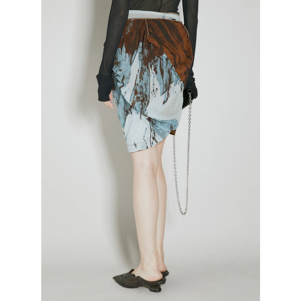 Vivienne Westwood Kort rokje met grafische print Brown Dames