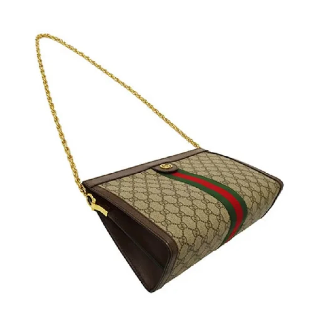 Gucci Vintage Pre-owned Plastic crossbody-bags Brown Dames