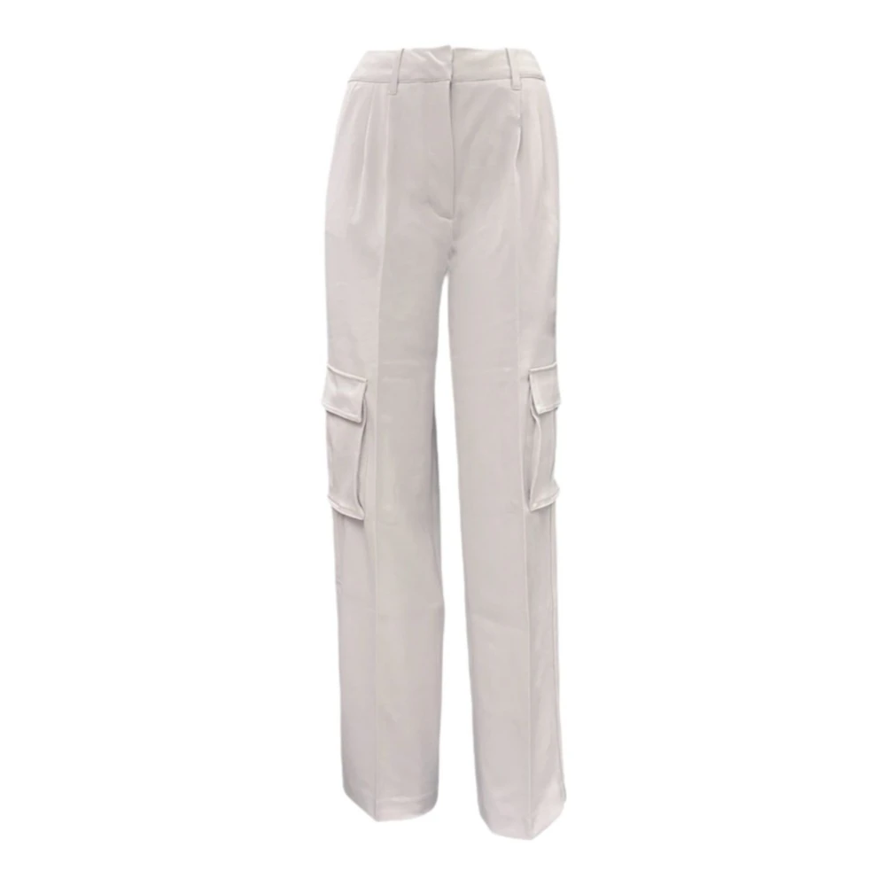Guess Women's Beige Cargo Matea Wide Leg Trousers - Straight Trousers - Xs - Trousers