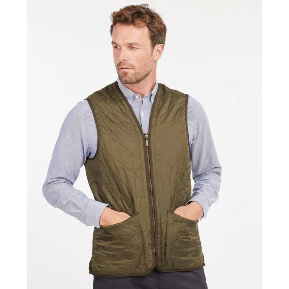 Barbour Veelzijdige Polarquilt Rits Vest Green Heren