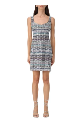 Zigzag Sequined Mini Dress