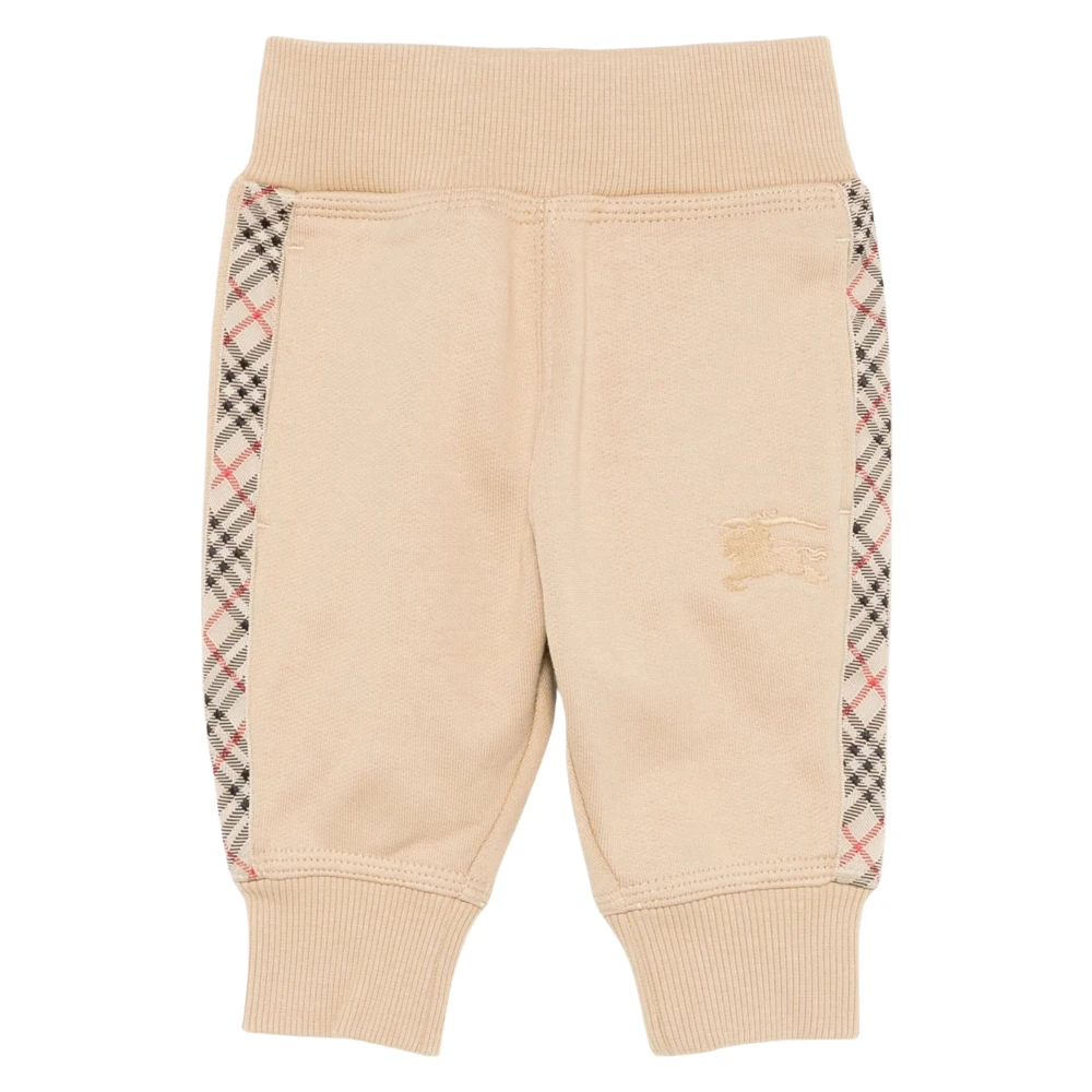 Burberry Men's Beige Mini Jackson Check Tape Joggers