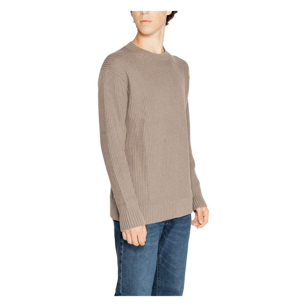 Calvin Klein Jeans Mannen Gebreide Kleding Collectie in Katoen Brown Heren