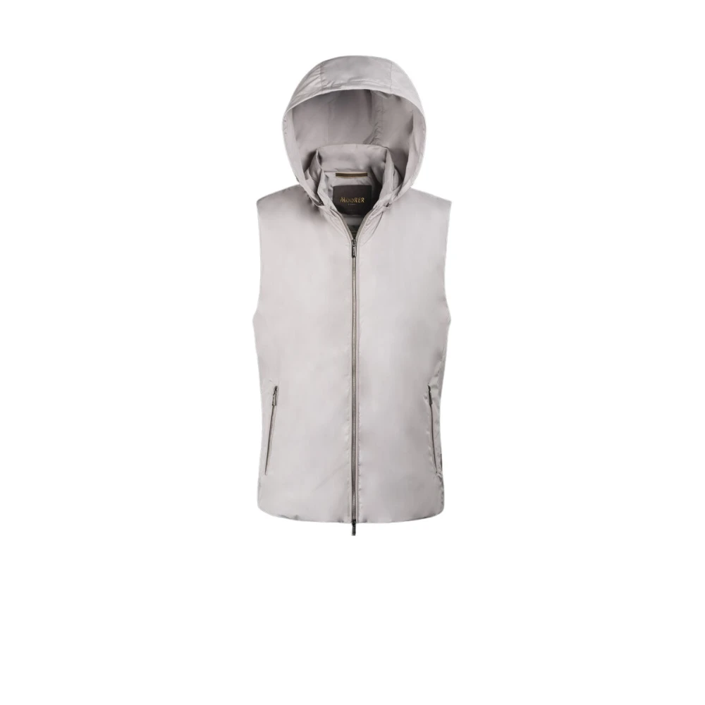 Moorer Men's Gray Waistcoats, 2XL, Luis Stp Vest