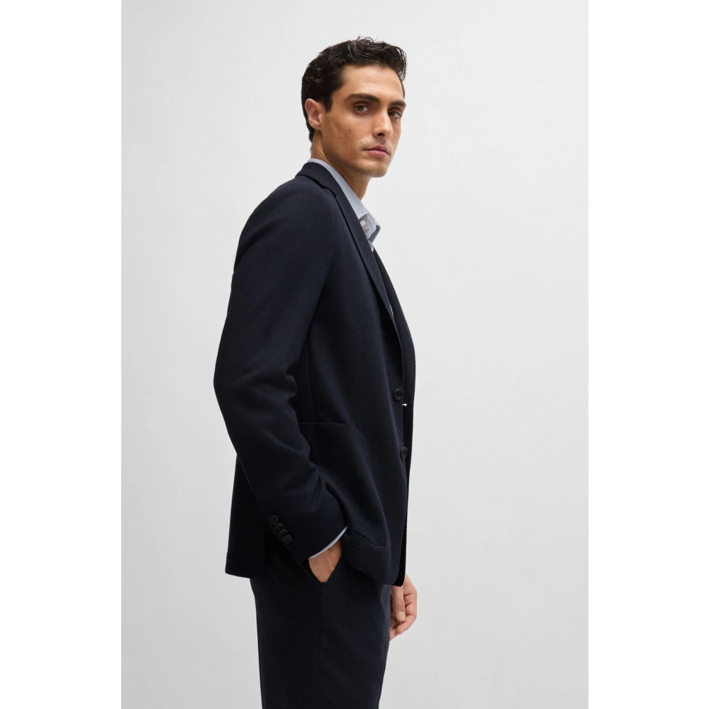 Boss Blauwe Flanellen Jas P-Hanry Blue Heren