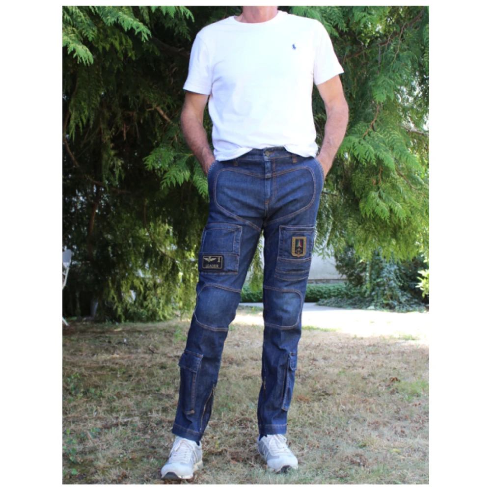 aeronautica militare Straight Jeans Blue Heren