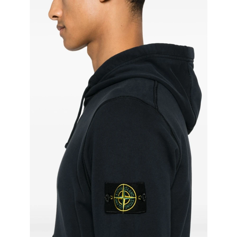 Stone Island Blauwe Sweatshirt voor Mannen Blue Heren