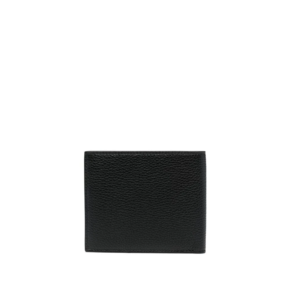 Tom Ford Zwarte Leren Bifold Portemonnee Black Heren