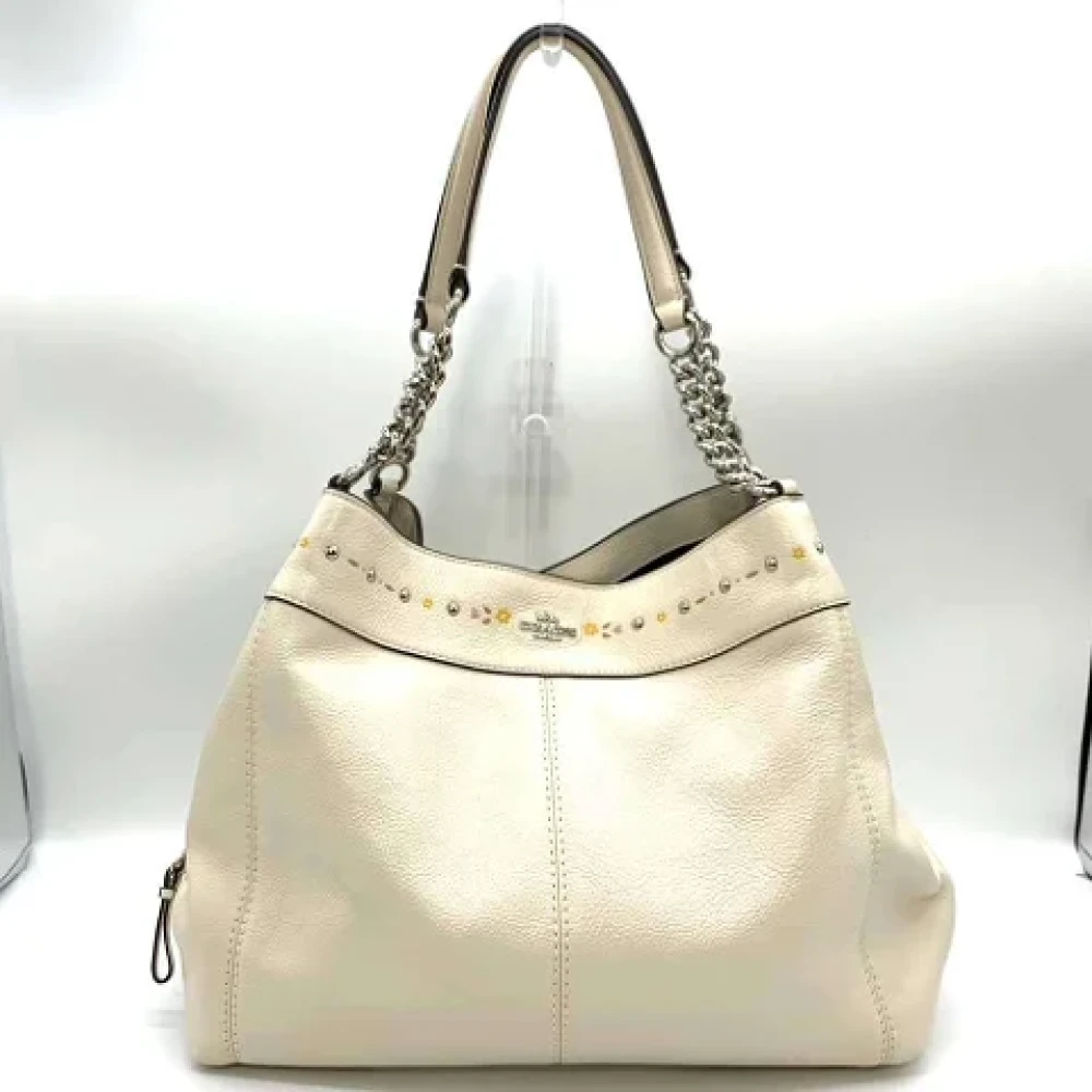 Coach Pre-owned Leather shoulder-bags White Dames