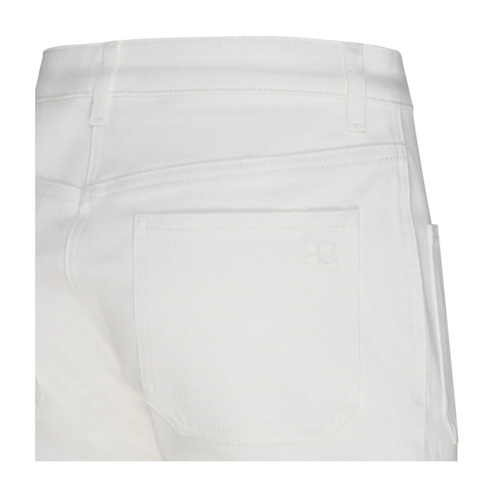 Courrèges Witte Bootcut Broek White Dames