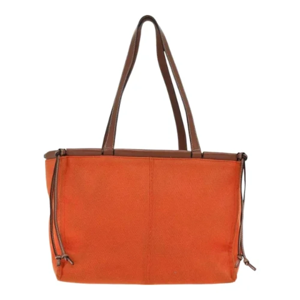Loewe Pre-owned Canvas handbags Orange Dames