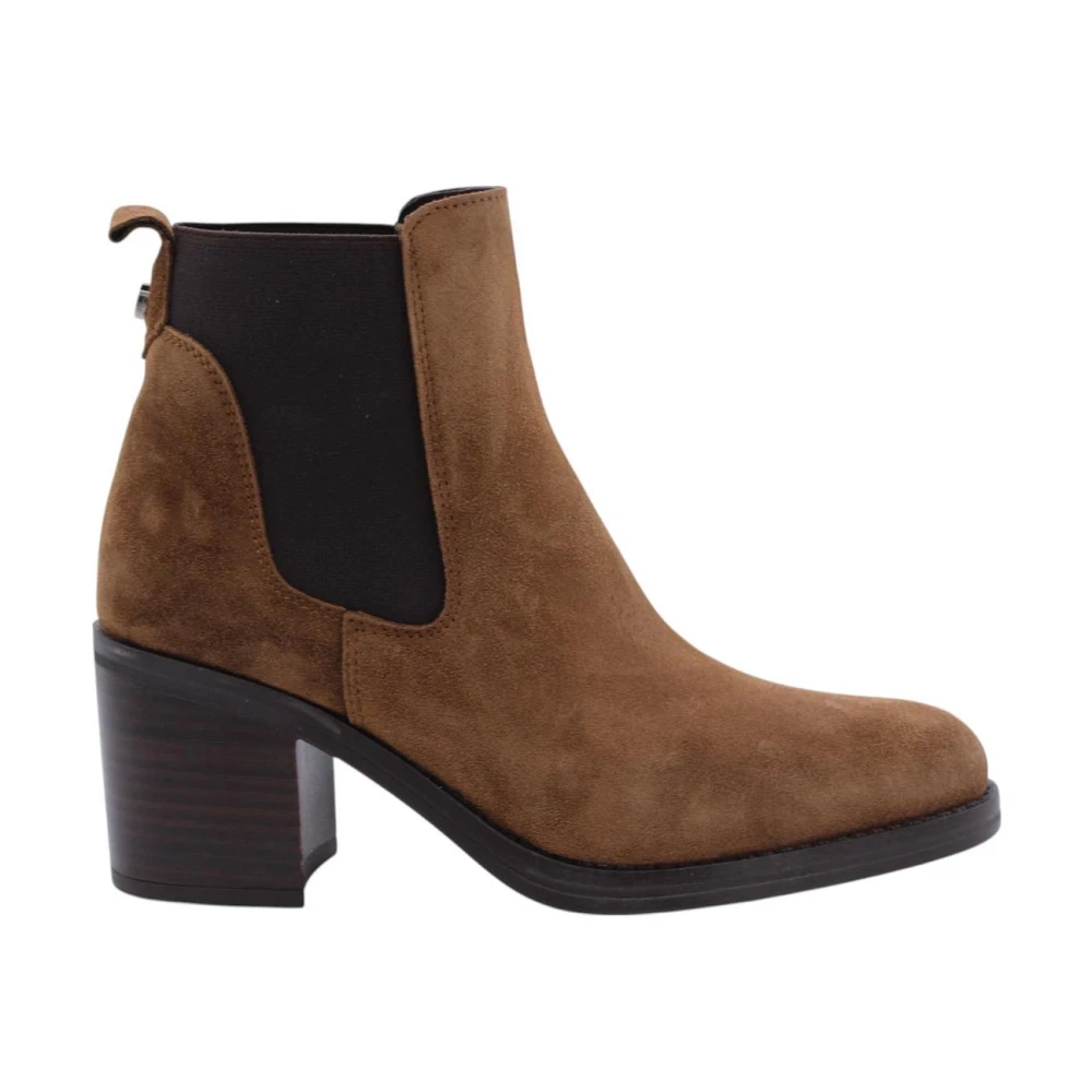 Alpe Brown Heeled Boots, Female, 3 Uk, Stylish Ankle Boots Abrantes