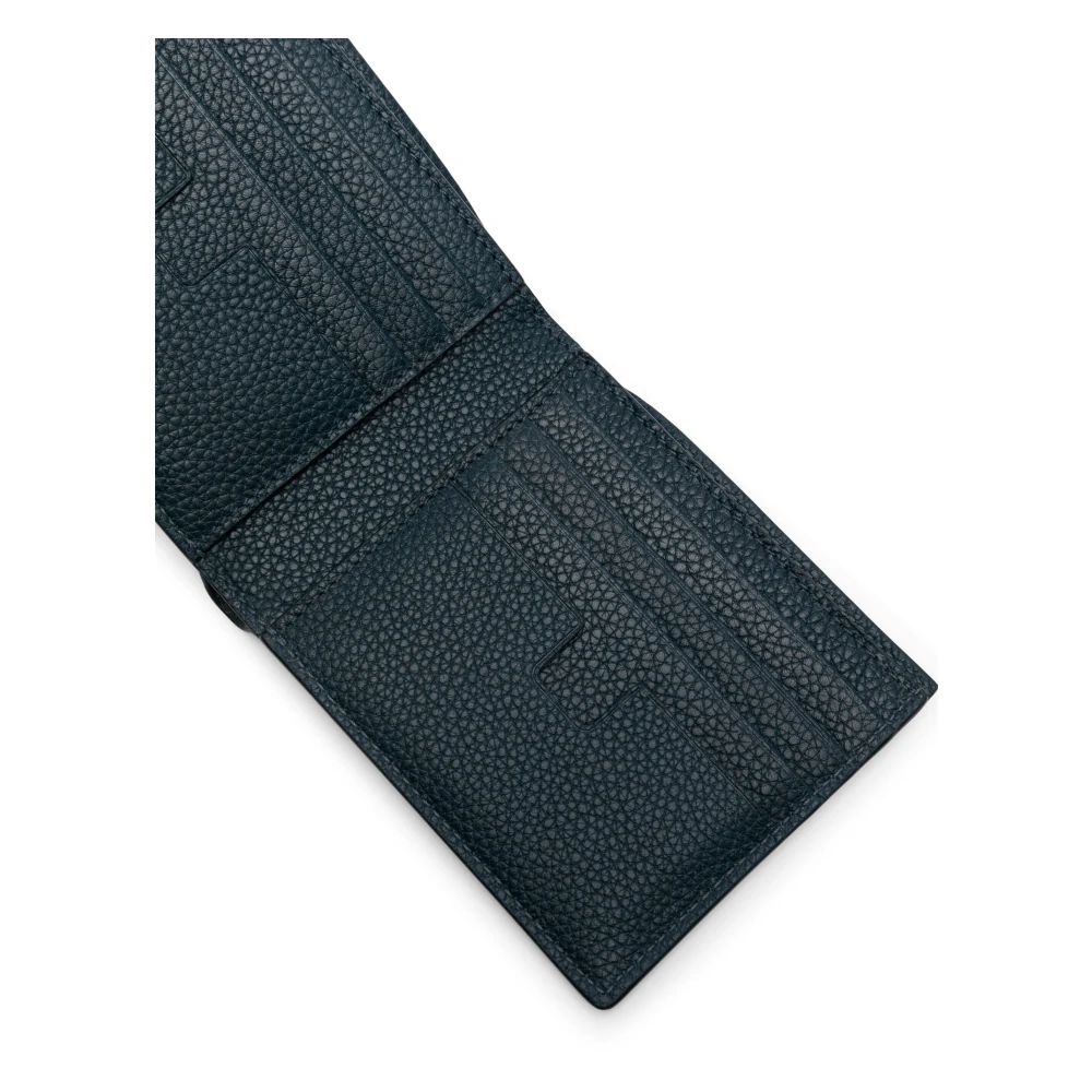 Tom Ford Italiaanse leren portemonnee Blue Heren