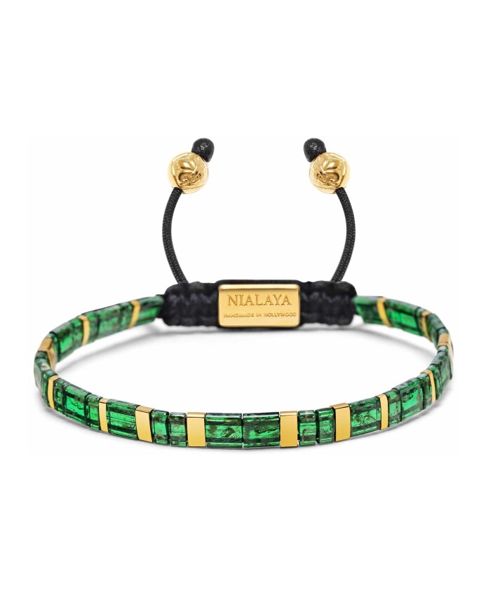 bracelet-avec-perles-miyuki-tila-vert-marbre-et-or