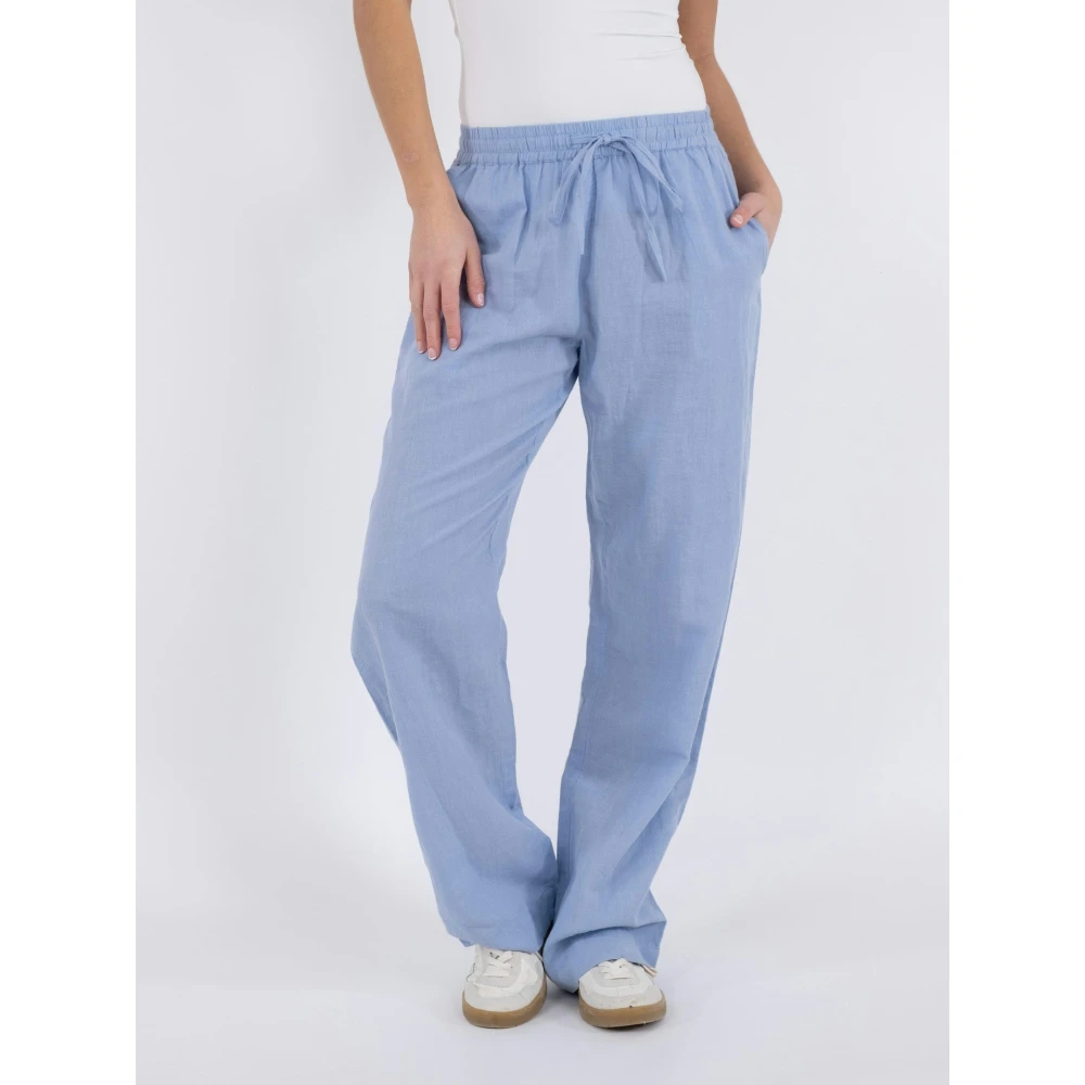NEO NOIR Wide Trousers Blue Dames