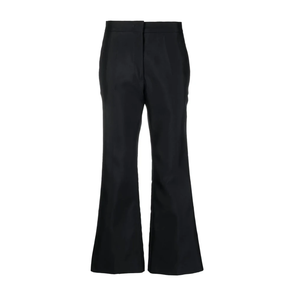 Jil Sander Women's Blue Wide Trousers, S, Elegant Trousers