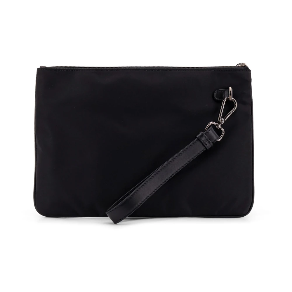 Kiton Nylon Clutch met Metalen Logo Black Heren