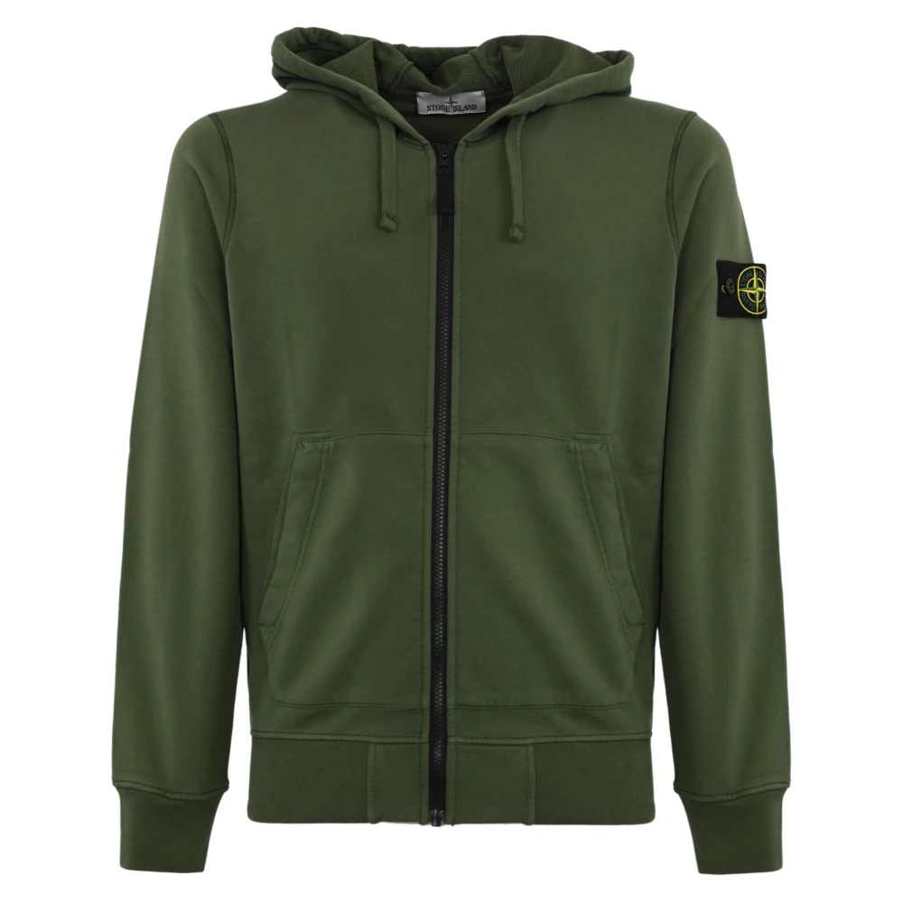 Stone Island Groene Rits Hoodie Green Heren