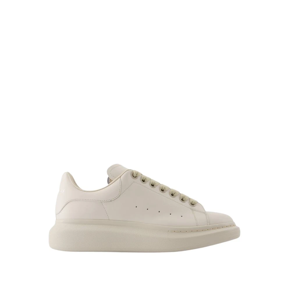 Alexander McQueen Beige Läder Oversized Sneakers Beige, Herr