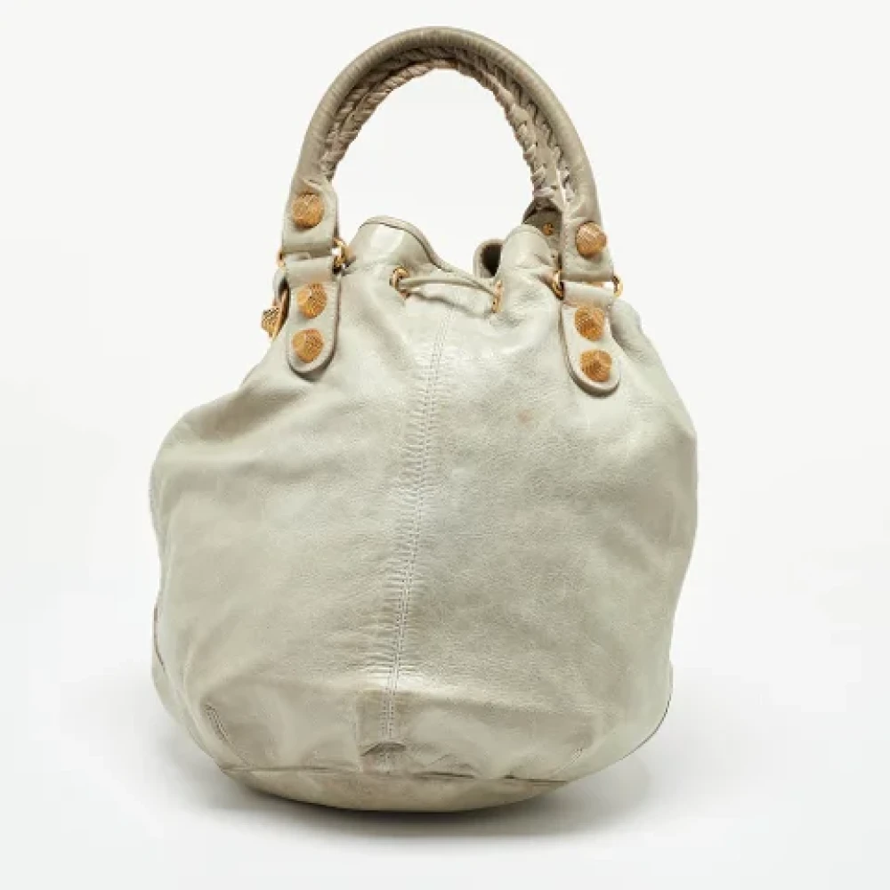 Balenciaga Vintage Pre-owned Leather handbags Gray Dames