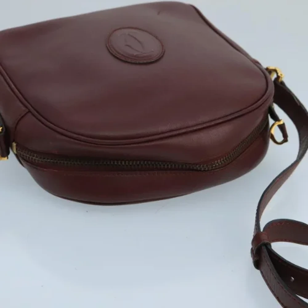 Cartier Vintage Pre-owned Leather shoulder-bags Red Dames