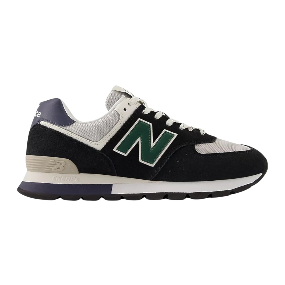 New Balance Suède Veterschoenen Rubberen Zool Heren Schoenen Zwart