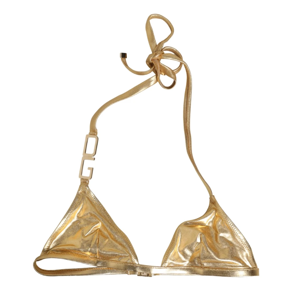 Dolce & Gabbana Women's Yellow Bikinis, S, Triangle Bikini Top